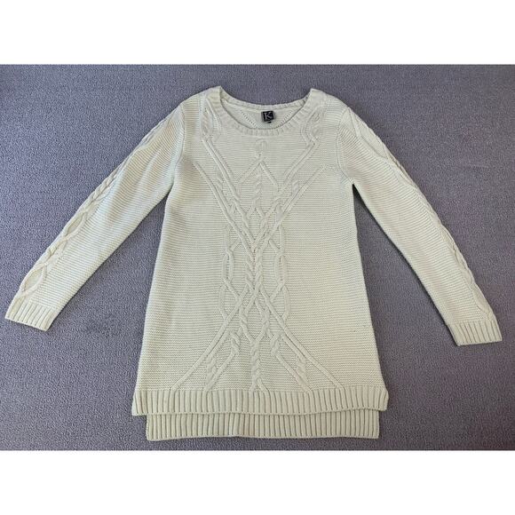 Charlie o. by Kinnucan's Sweaters - Charlie O K by Kinnucans Crewneck Sweater Knit Wool Blend Off White Medium